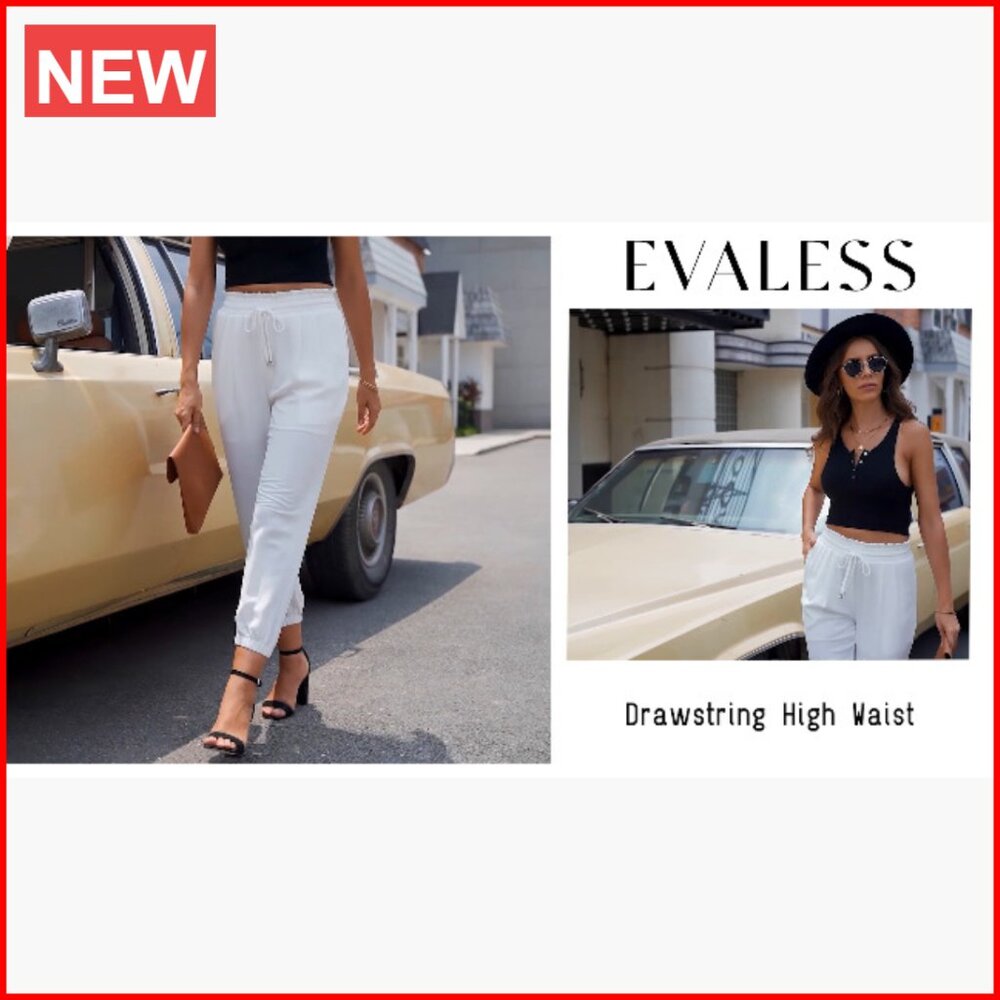 Polyester High Waisted Drawstring Joggers with Po… - image 6